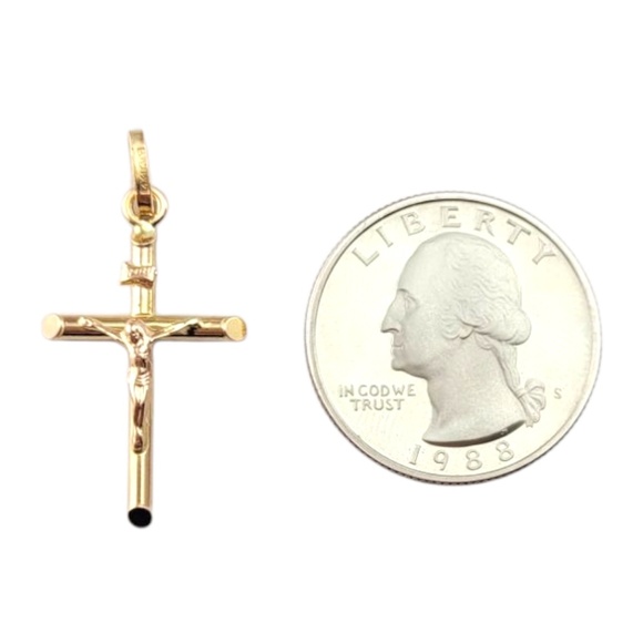 14 Karat Yellow Gold Crucifix Pendant #21328 - Picture 7 of 9